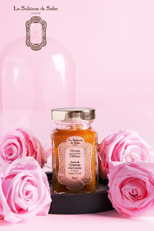 rose fragrance<br>carrot sugar face scrub 100ml