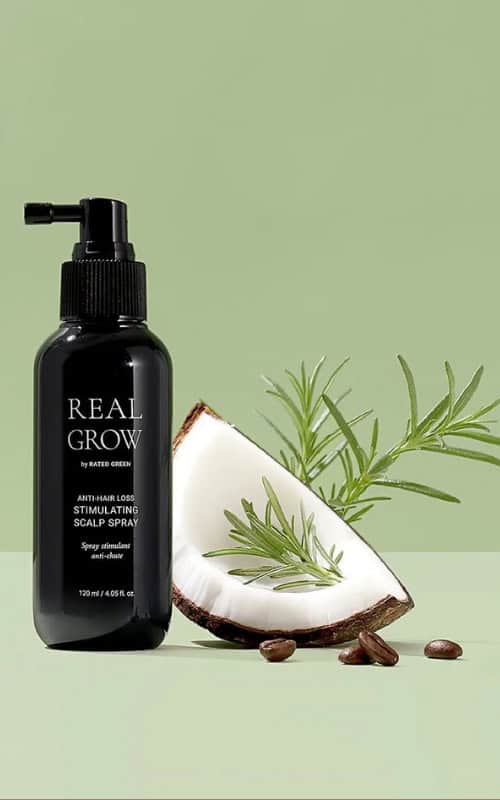 real grow<br>anti hair loss stimulating scalp spray 120ml